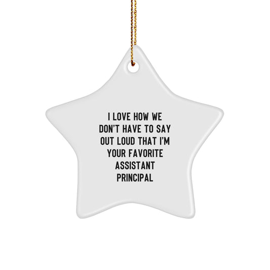 Funny Assistant Principal Gifts, Star Ornament with Inspirational Quote, Gifts for Assistant Principal or Men, Christmas Unique Gifts from Friends - Image 1