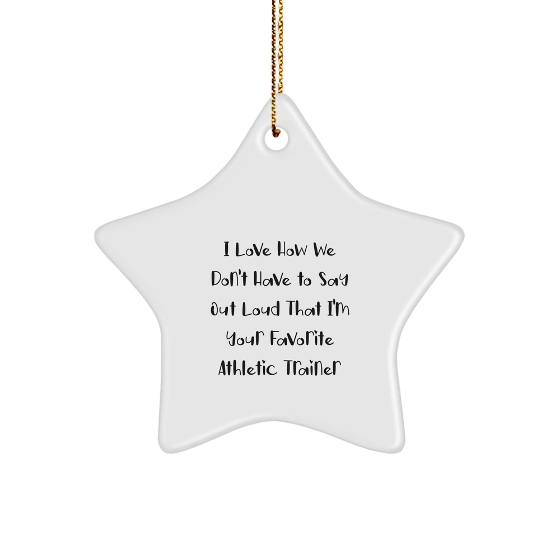 Funny Athletic Trainer Gifts from Friends for Men - Inspirational Star Ornament, White, 3.25" Tall - Perfect Christmas Unique Gifts for Loved Ones - Image 1