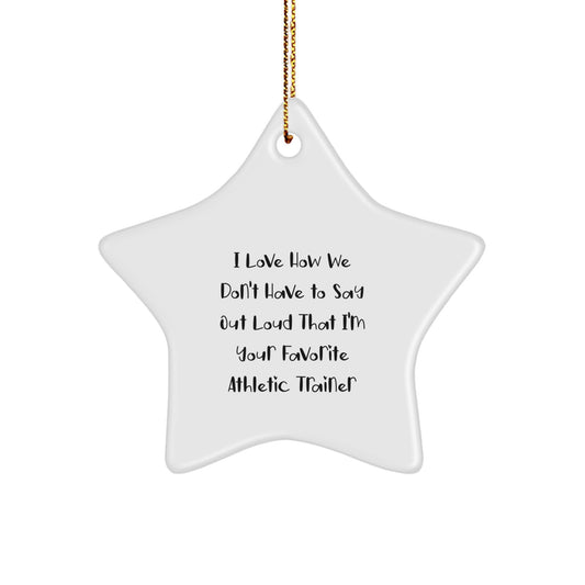 Funny Athletic Trainer Gifts from Friends for Men - Inspirational Star Ornament, White, 3.25" Tall - Perfect Christmas Unique Gifts for Loved Ones - Image 1