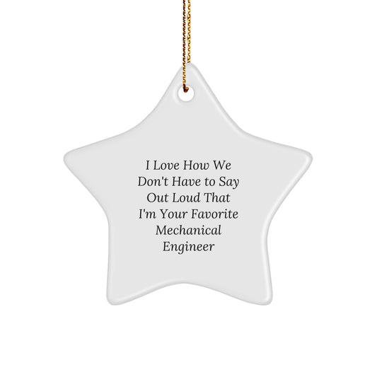 Funny Mechanical Engineer Gifts from Men to Favorite Mechanical Engineer Star Ornament - Image 1