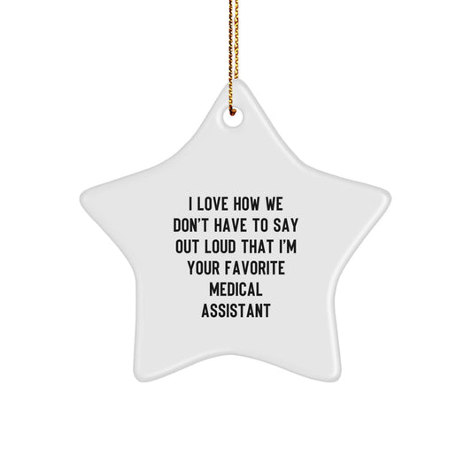 Funny Medical Assistant Gifts for Men - Star Ornament Christmas Unique Gift from Family - Image 1