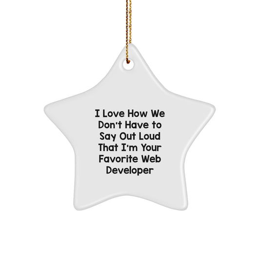 Funny Web Developer Gifts - I Love How We Don't Have To Say Out Loud That I'm Your Favorite Web Developer Gifts for Men from Friends and Family - Image 1
