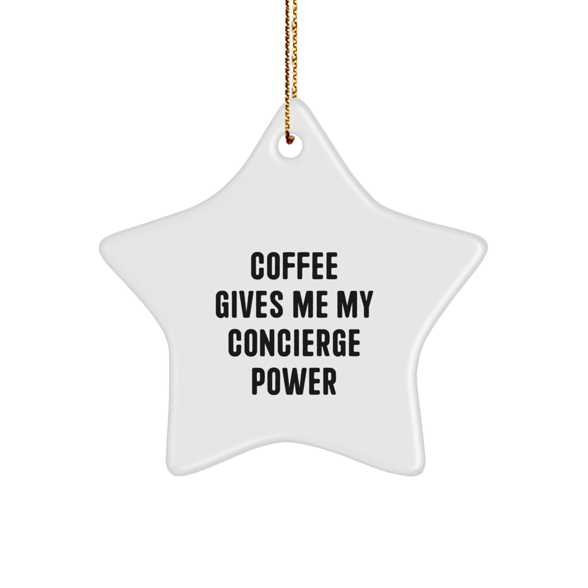 Concierge Gifts from Men or Women, Funny Concierge Star Ornament for Home or Office, Christmas Unique Office Decor Gifts for Concierge - Image 1