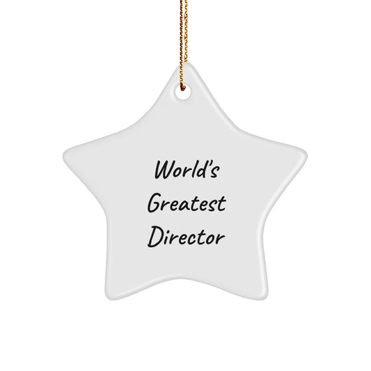 Funny World's Greatest Director Gifts from Family to Director Friends at Christmas Time, Director Star Ornament, Director Inspirational Quote, Unique Christmas Unique Gifts for Director - Image 1