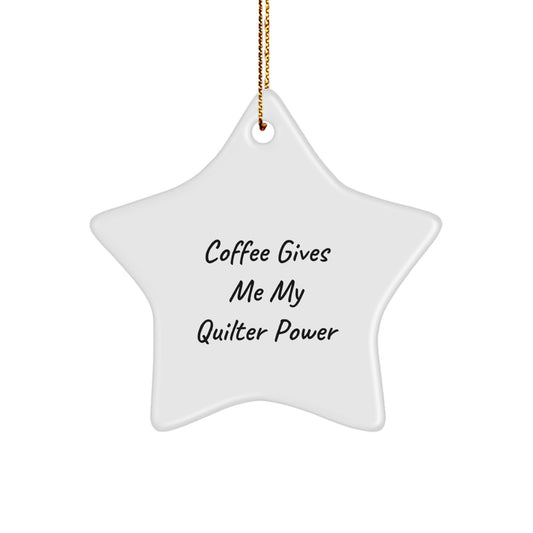 Quilter Humor Star Ornament Gifts from Friends for Quilters' Christmas Fun - Image 1
