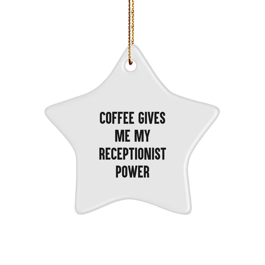 Funny Receptionist Star Ornament Gifts from Coworkers for Receptionists Christmas Unique Gifts - Image 1