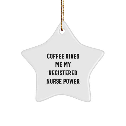 Funny Registered Nurse Gifts from Men, Christmas Unique Gifts for Registered Nurses with Star Ornament - Image 1