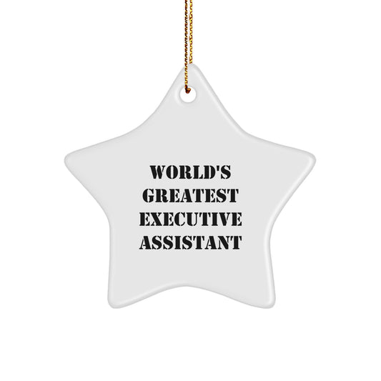 Gifts from Family for Executive Assistant World's Greatest Star Ornament Funny Christmas Decorations - Image 1