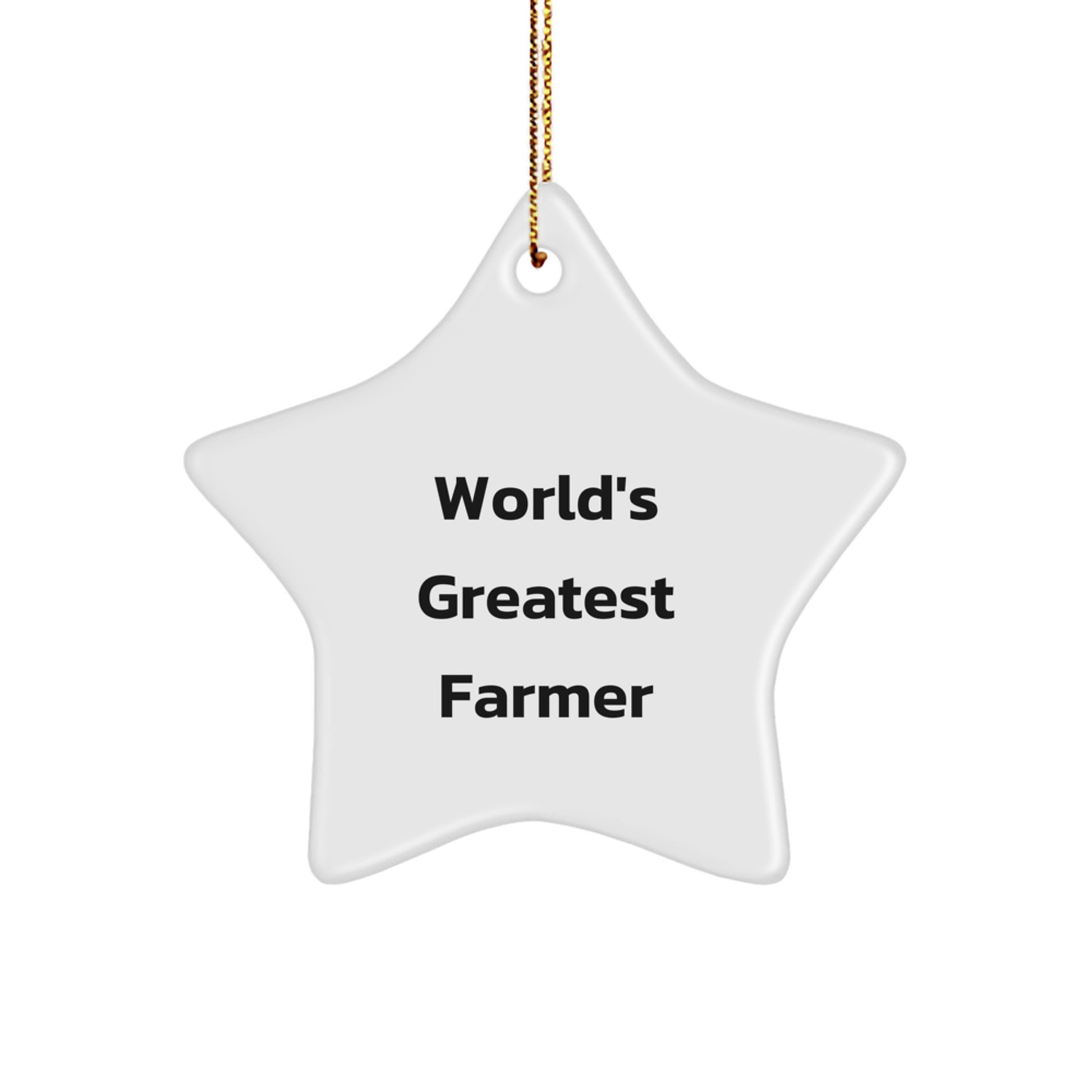 Funny World's Greatest Farmer Star Ornament Gifts from Family for Christmas - Image 1