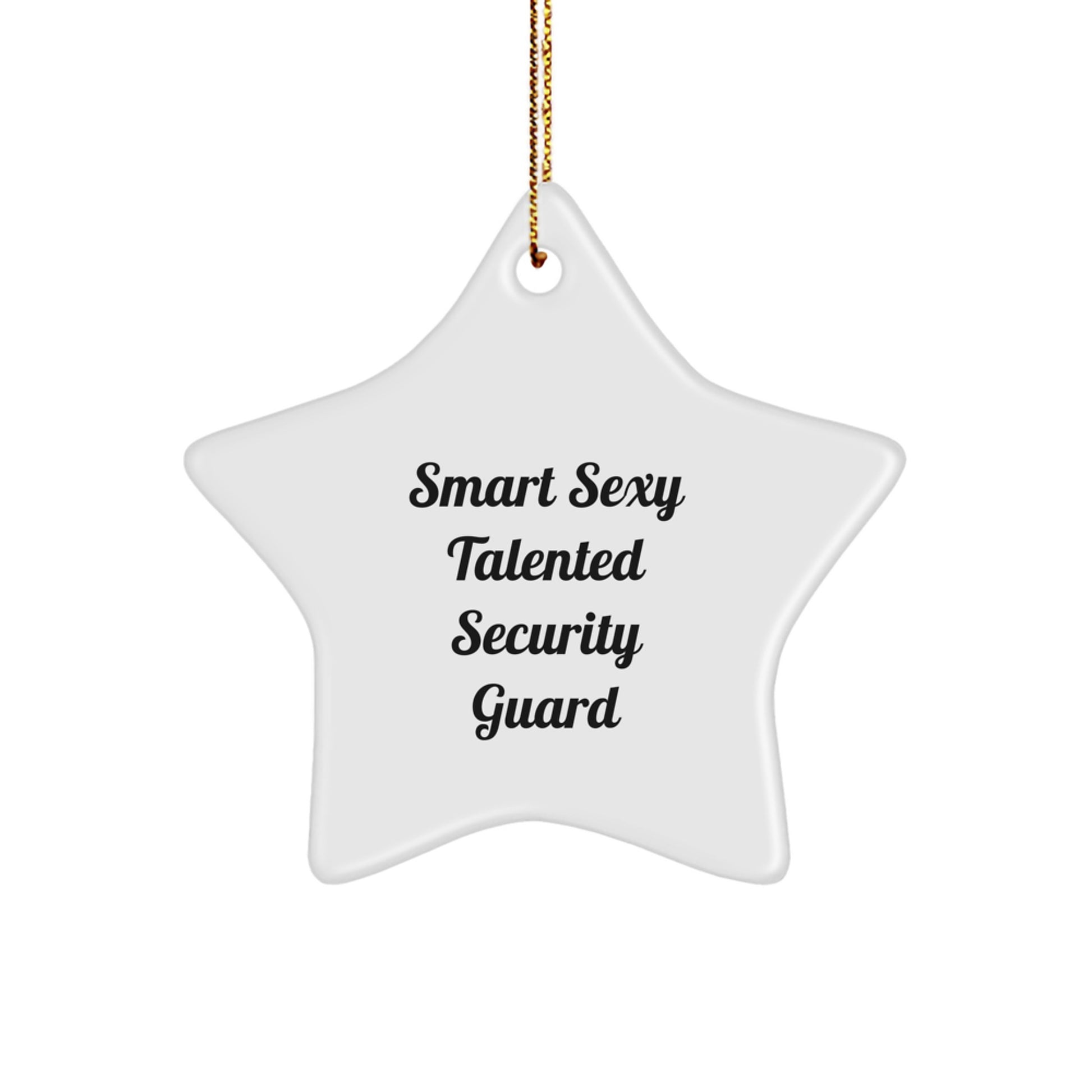 Funny Security Guard Star Ornament Gifts from Family for Men - Image 1