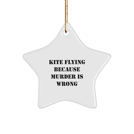 Funny Kite Flying Christmas Star Ornament Gifts from Friends for Kite Enthusiasts - Image 1