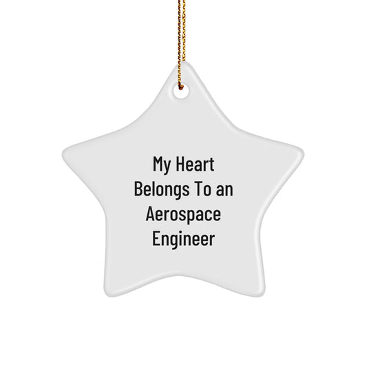 Funny Aerospace Engineer Gifts from Friends or Family for Christmas Unique Star Ornament - Image 1