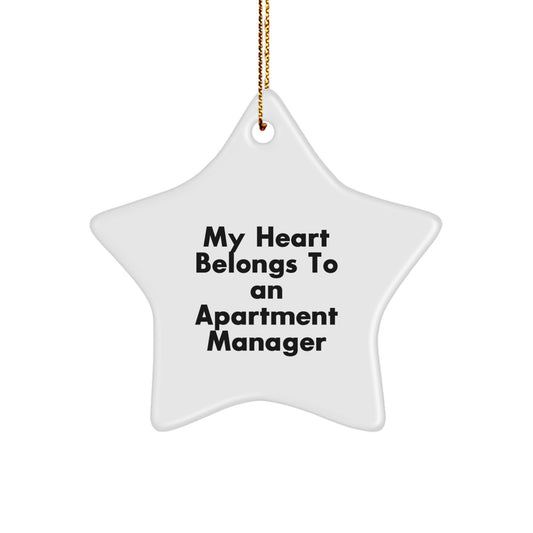 Funny Quote Star Ornaments Gifts from Family to Apartment Manager Friends Women Christmas Unique Gifts - Image 1